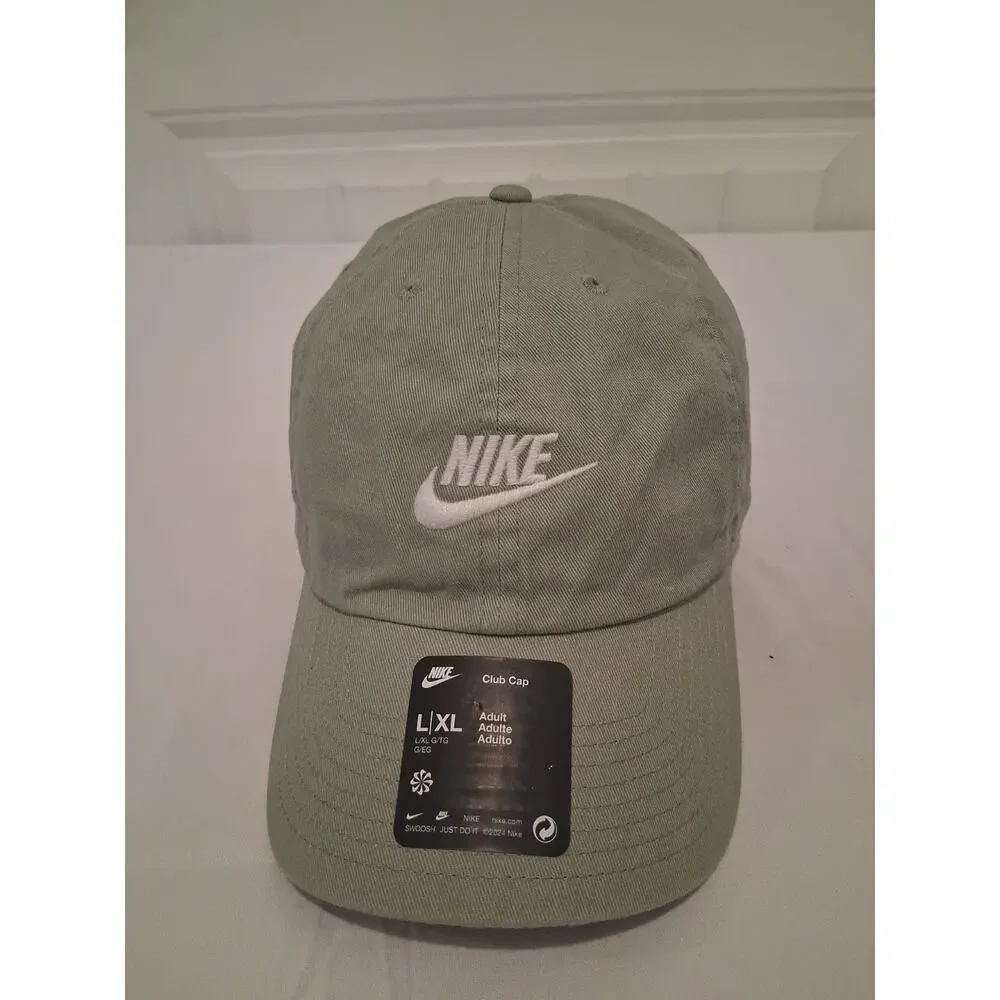 NWT Nike Club Cap Unstructured Swoosh Classic Hat Sage Green Size L/XL...